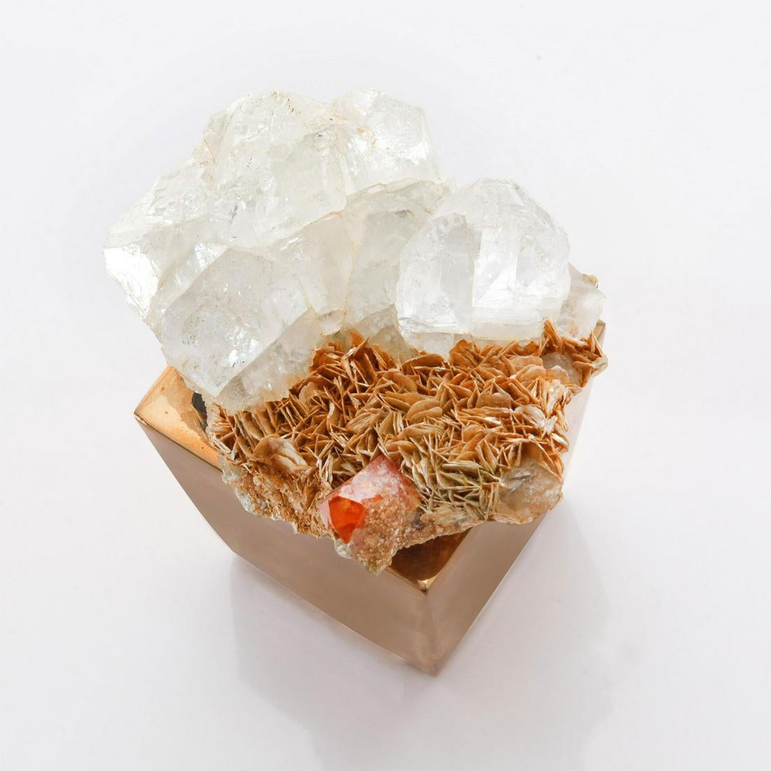 Gaia Crystal Cluster With Gold Base